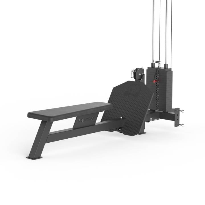 Crossmaxx Cable Low Row kabeltårn med siddende sæde til rygtræning og styrketræning i fitnesscenter