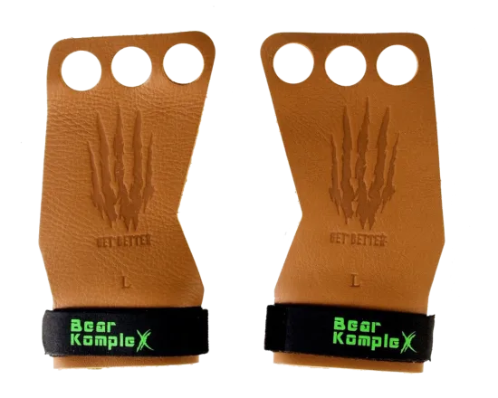 Bear KompleX Læder Grips Tan - 3 Hole str. S Bear KompleX Læder Grips Tan - 3 Hole str. S
