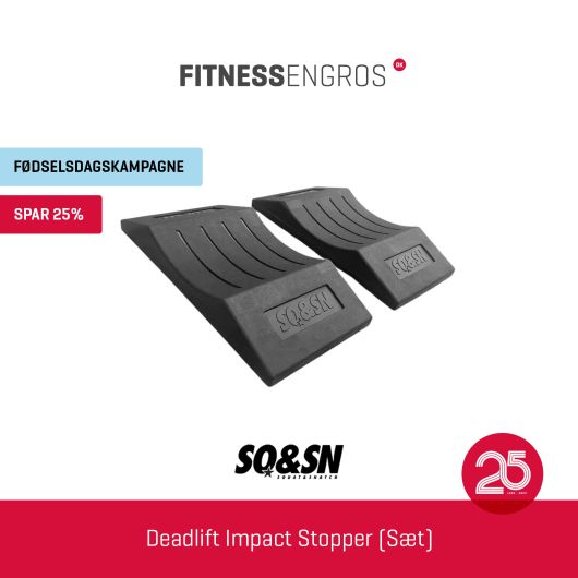 25 år med fitness! Spar 25% på SQ&SN Deadlift Impact Stoppers