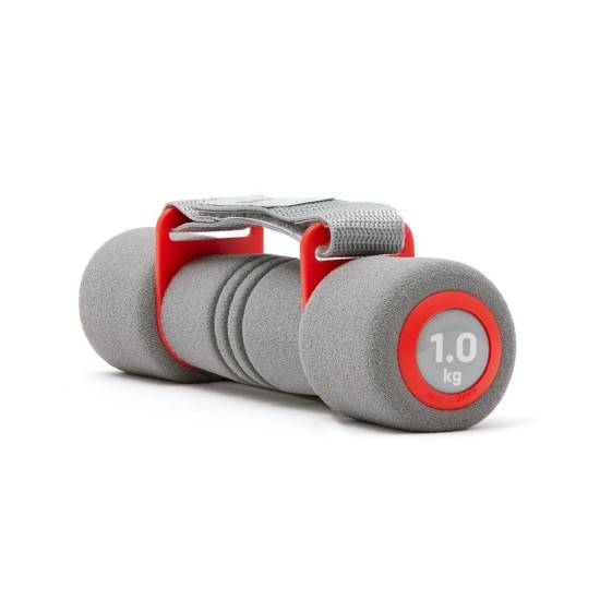 Reebok Softgrip Dumbbells - 1.0Kg Red & Grey fra Reebok