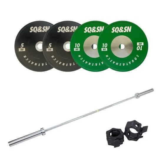 SQ&SN Vægtløftning Vægtstangssæt 30 kg Farvet + 15 kg Stang fra SQ&SN SQ&SN Vægtløftning Vægtstangssæt 30 kg Farvet + 15 kg Stang fra SQ&SN