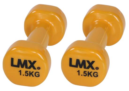 LMX. Vinyl Håndvægtsæt 1,5 kg Orange